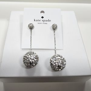 NWT Kate Spade Silver Razzle Dazzle Earrings